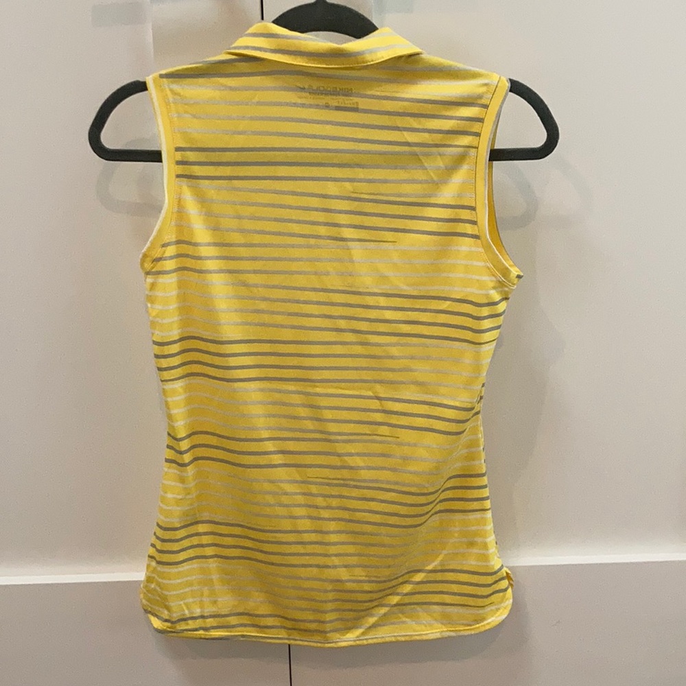 Yellow Nike golf tour performance tank top